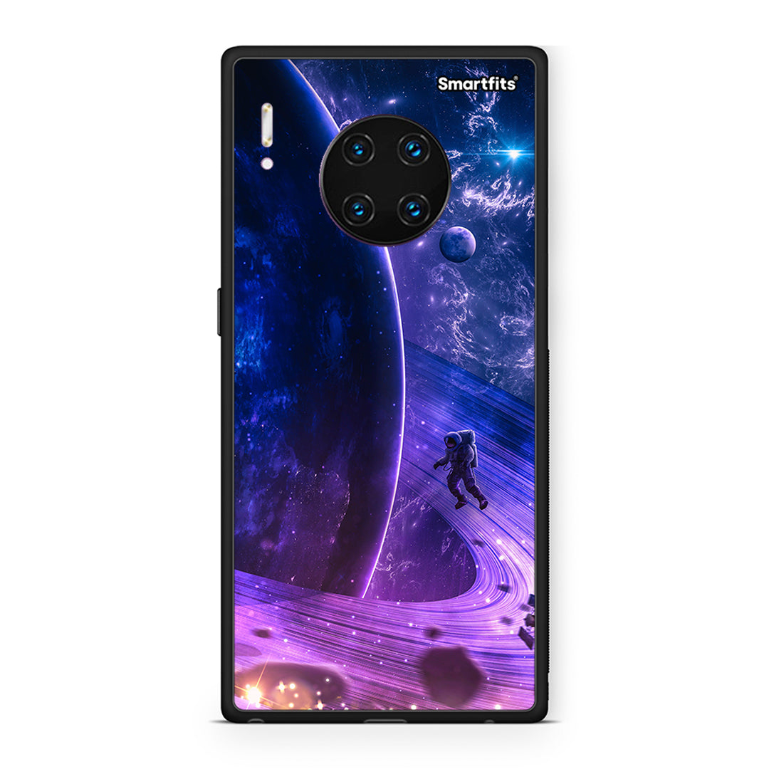 Huawei Mate 30 Pro Lost Astronaut θήκη από τη Smartfits με σχέδιο στο πίσω μέρος και μαύρο περίβλημα | Smartphone case with colorful back and black bezels by Smartfits