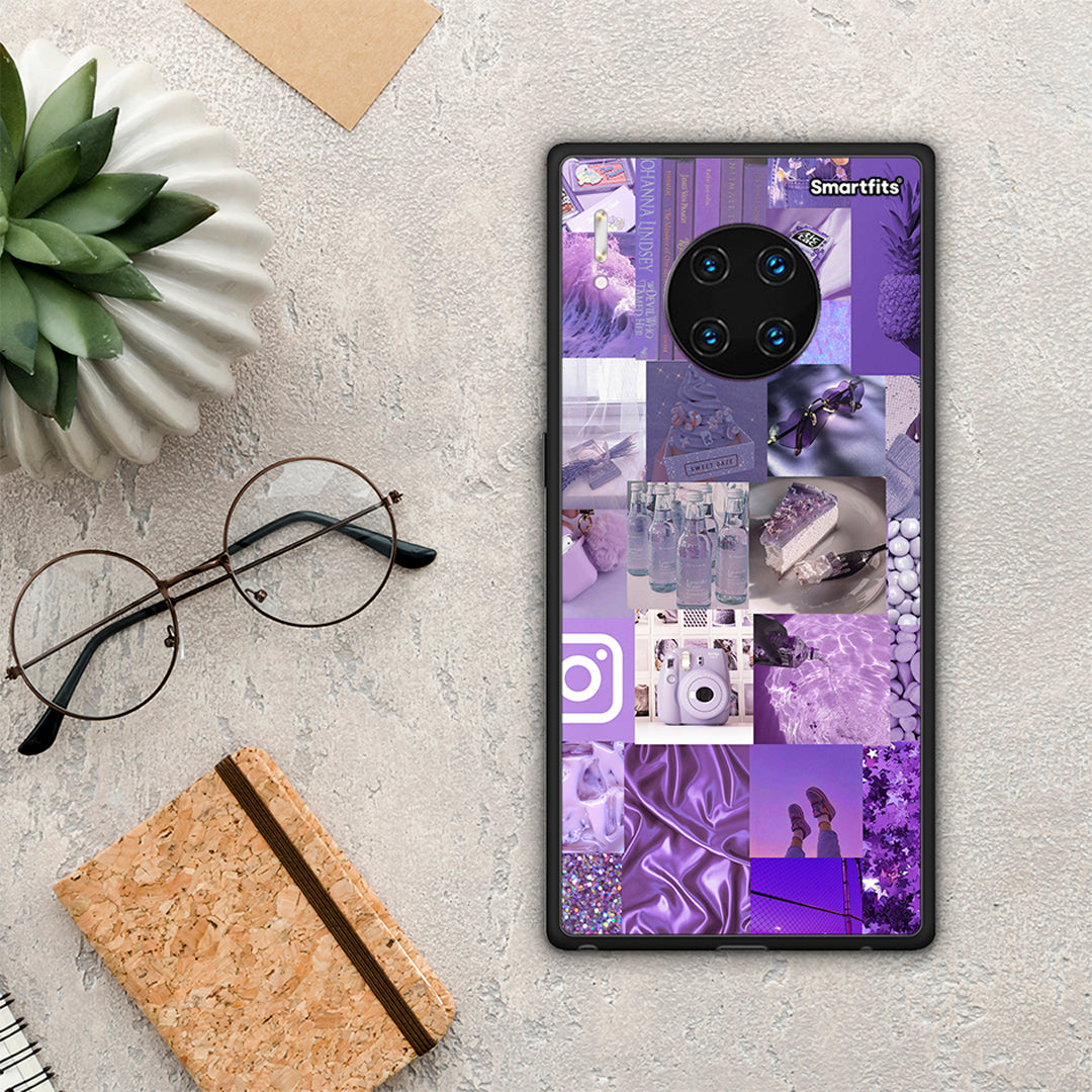 Purple Aesthetic Collage - Huawei Mate 30 Pro θήκη