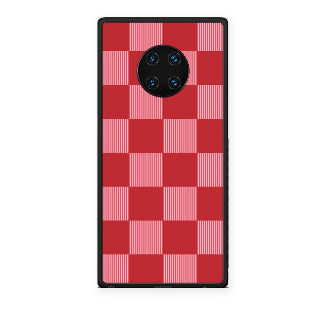 Θήκη Huawei Mate 30 Pro Red and Pink Striped Checks από τη Smartfits με σχέδιο στο πίσω μέρος και μαύρο περίβλημα | Huawei Mate 30 Pro Red and Pink Striped Checks case with colorful back and black bezels