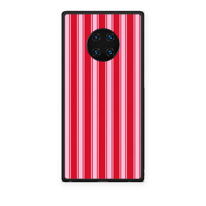 Θήκη Huawei Mate 30 Pro Red and Pink Vertical Pinstripes από τη Smartfits με σχέδιο στο πίσω μέρος και μαύρο περίβλημα | Huawei Mate 30 Pro Red and Pink Vertical Pinstripes case with colorful back and black bezels