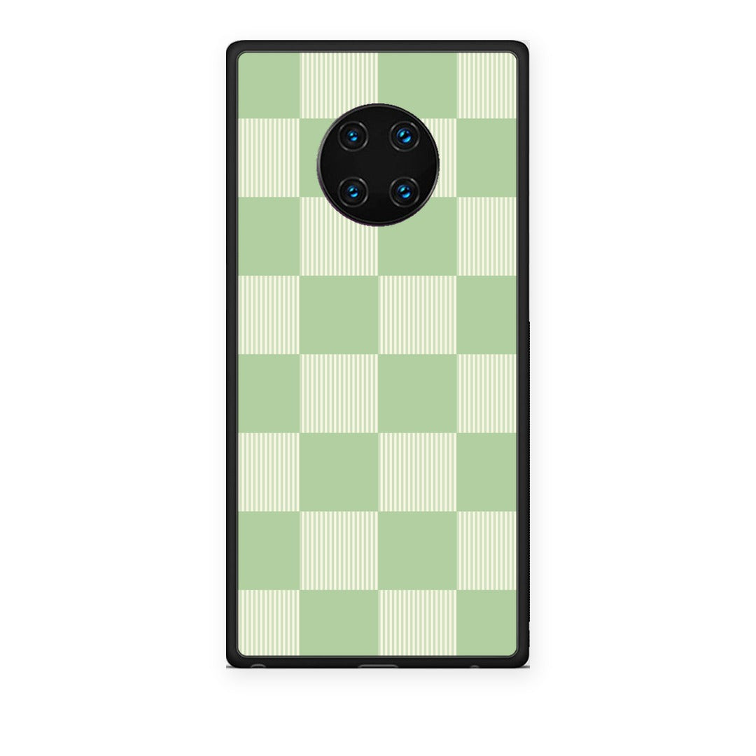 Θήκη Huawei Mate 30 Pro Sage and Cream Striped Checks από τη Smartfits με σχέδιο στο πίσω μέρος και μαύρο περίβλημα | Huawei Mate 30 Pro Sage and Cream Striped Checks case with colorful back and black bezels