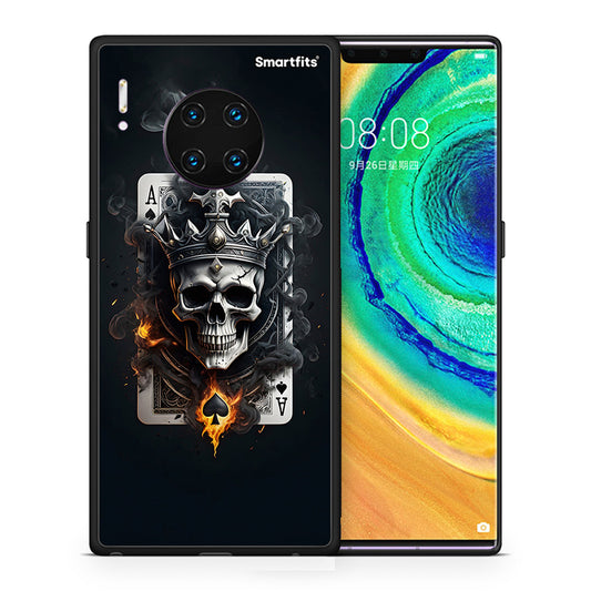 Θήκη Huawei Mate 30 Pro Skull King Ace από τη Smartfits με σχέδιο στο πίσω μέρος και μαύρο περίβλημα | Huawei Mate 30 Pro Skull King Ace case with colorful back and black bezels