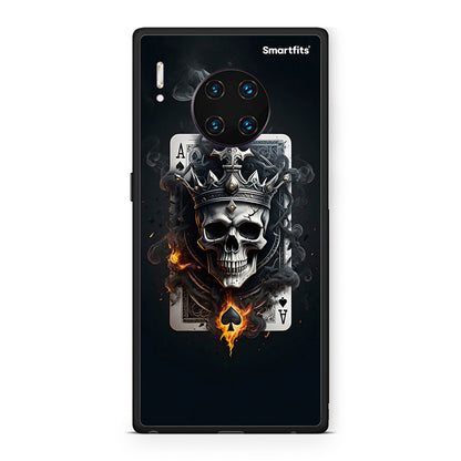 Huawei Mate 30 Pro Skull King Ace θήκη από τη Smartfits με σχέδιο στο πίσω μέρος και μαύρο περίβλημα | Smartphone case with colorful back and black bezels by Smartfits