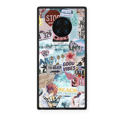 Θήκη Huawei Mate 30 Pro Summer Vibes από τη Smartfits με σχέδιο στο πίσω μέρος και μαύρο περίβλημα | Huawei Mate 30 Pro Summer Vibes case with colorful back and black bezels