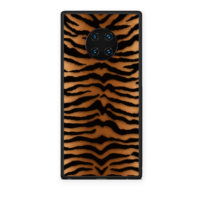 Θήκη Huawei Mate 30 Pro Tiger Print Orange and Black από τη Smartfits με σχέδιο στο πίσω μέρος και μαύρο περίβλημα | Huawei Mate 30 Pro Tiger Print Orange and Black case with colorful back and black bezels