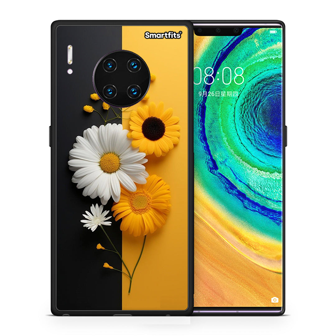 Θήκη Huawei Mate 30 Pro Yellow Daisies από τη Smartfits με σχέδιο στο πίσω μέρος και μαύρο περίβλημα | Huawei Mate 30 Pro Yellow Daisies case with colorful back and black bezels