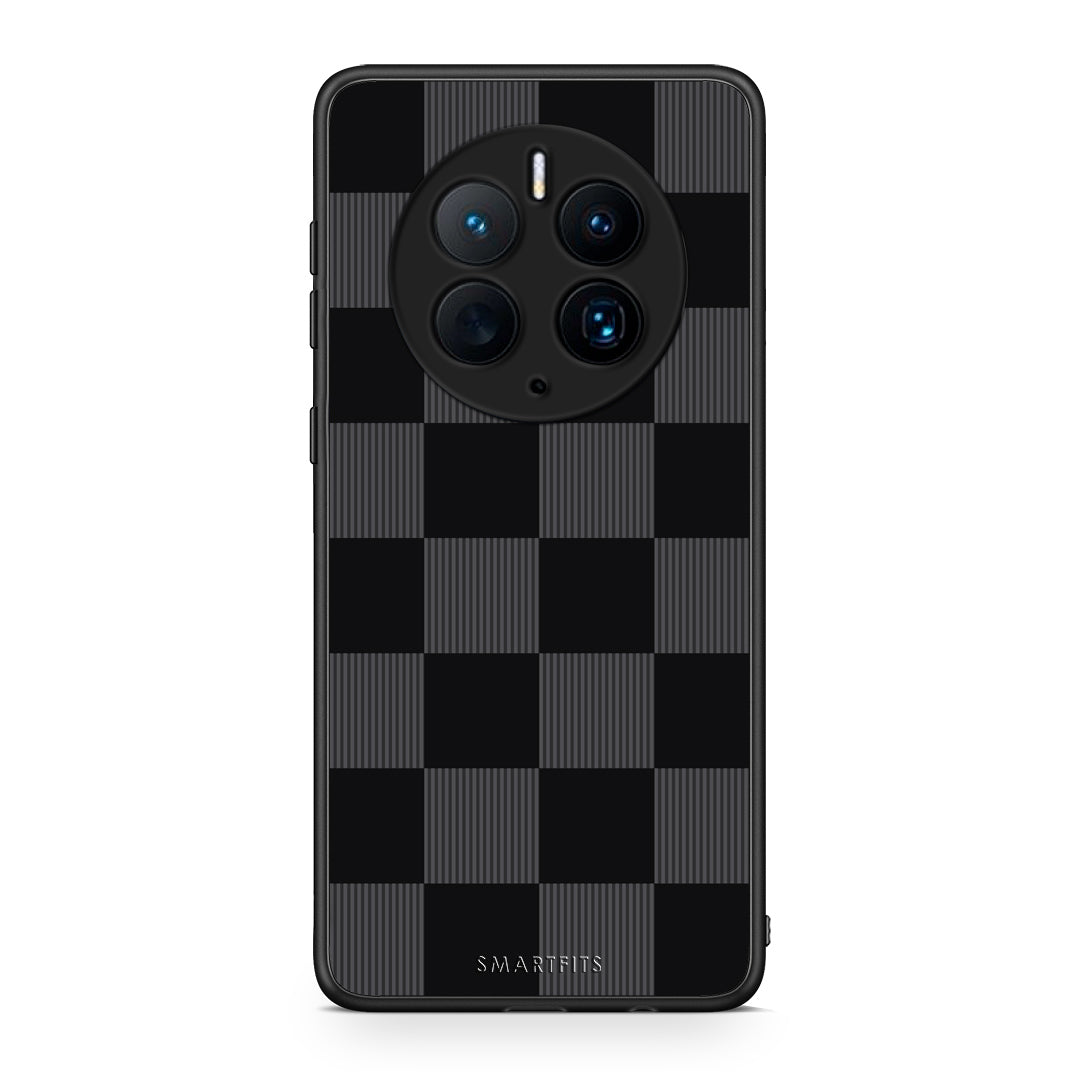 Θήκη Huawei Mate 50 Pro Black and Charcoal Striped Checks από τη Smartfits με σχέδιο στο πίσω μέρος και μαύρο περίβλημα | Huawei Mate 50 Pro Black and Charcoal Striped Checks case with colorful back and black bezels