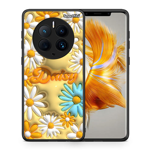 Θήκη Huawei Mate 50 Pro Bubble Daisies από τη Smartfits με σχέδιο στο πίσω μέρος και μαύρο περίβλημα | Huawei Mate 50 Pro Bubble Daisies Case with Colorful Back and Black Bezels