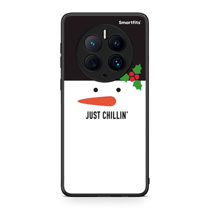 Θήκη Huawei Mate 50 Pro Christmas Chillin από τη Smartfits με σχέδιο στο πίσω μέρος και μαύρο περίβλημα | Huawei Mate 50 Pro Christmas Chillin Case with Colorful Back and Black Bezels