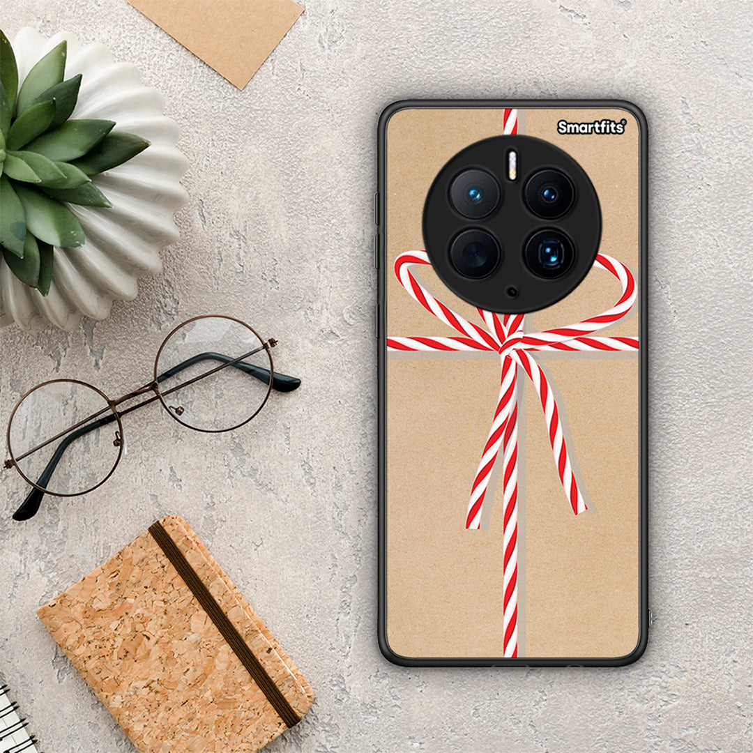 Θήκη Huawei Mate 50 Pro Christmas Gift από τη Smartfits με σχέδιο στο πίσω μέρος και μαύρο περίβλημα | Huawei Mate 50 Pro Christmas Gift Case with Colorful Back and Black Bezels