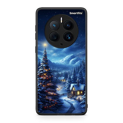 Θήκη Huawei Mate 50 Pro Christmas Scenery από τη Smartfits με σχέδιο στο πίσω μέρος και μαύρο περίβλημα | Huawei Mate 50 Pro Christmas Scenery Case with Colorful Back and Black Bezels