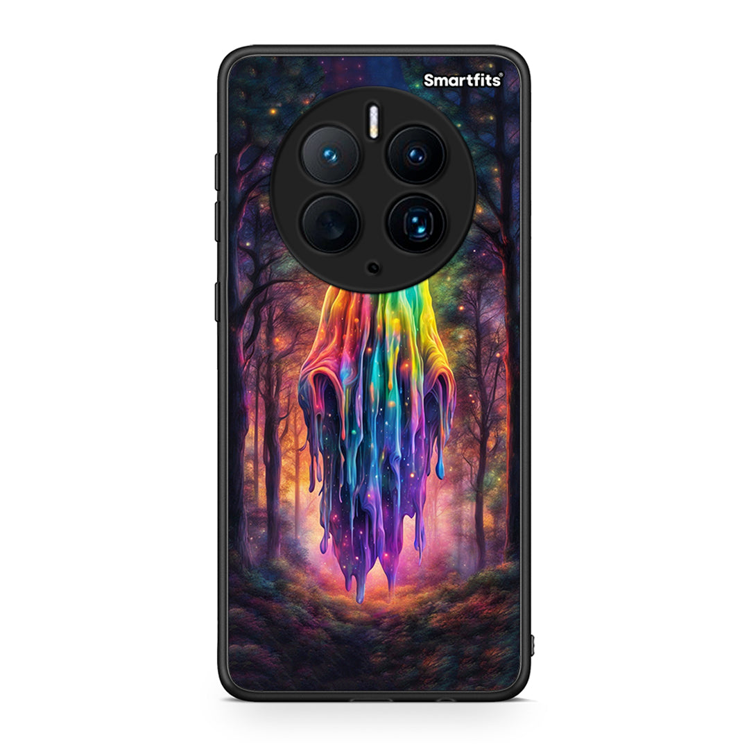 Θήκη Huawei Mate 50 Pro Halloween Ghost από τη Smartfits με σχέδιο στο πίσω μέρος και μαύρο περίβλημα | Huawei Mate 50 Pro Halloween Ghost Case with Colorful Back and Black Bezels