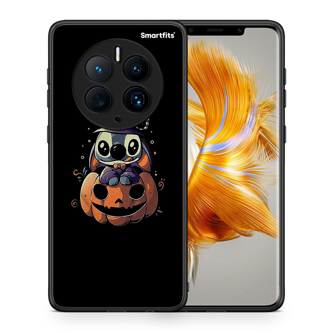 Θήκη Huawei Mate 50 Pro Halloween Stitch από τη Smartfits με σχέδιο στο πίσω μέρος και μαύρο περίβλημα | Huawei Mate 50 Pro Halloween Stitch Case with Colorful Back and Black Bezels