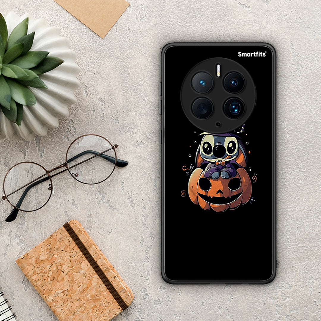 Θήκη Huawei Mate 50 Pro Halloween Stitch από τη Smartfits με σχέδιο στο πίσω μέρος και μαύρο περίβλημα | Huawei Mate 50 Pro Halloween Stitch Case with Colorful Back and Black Bezels