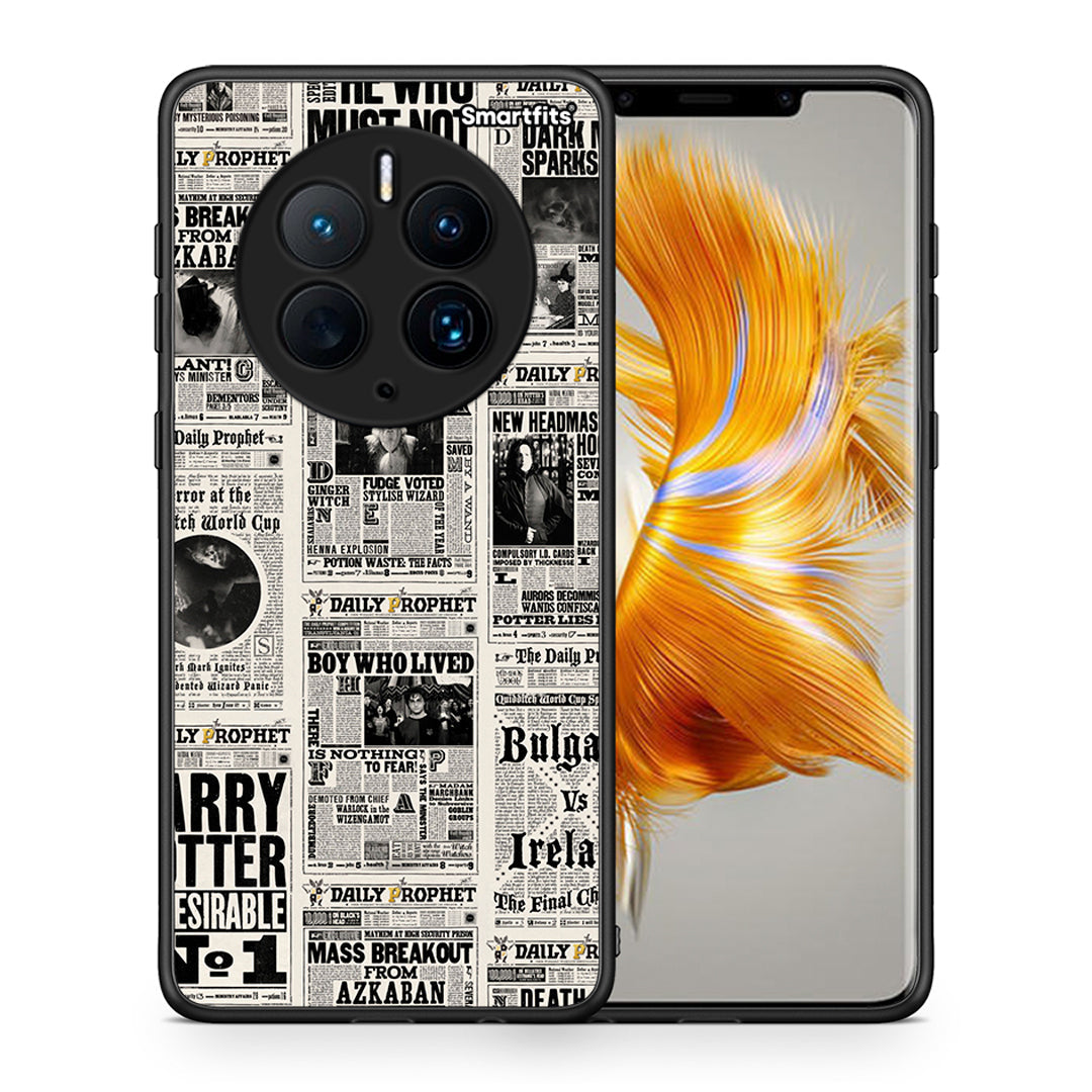 Θήκη Huawei Mate 50 Pro Harry Paper από τη Smartfits με σχέδιο στο πίσω μέρος και μαύρο περίβλημα | Huawei Mate 50 Pro Harry Paper Case with Colorful Back and Black Bezels