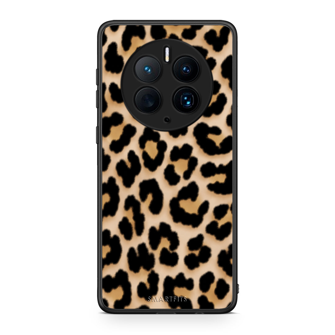 Θήκη Huawei Mate 50 Pro Leopard Print Tan Small από τη Smartfits με σχέδιο στο πίσω μέρος και μαύρο περίβλημα | Huawei Mate 50 Pro Leopard Print Tan Small case with colorful back and black bezels