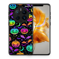 Thumbnail for Θήκη Huawei Mate 50 Pro Neon Halloween από τη Smartfits με σχέδιο στο πίσω μέρος και μαύρο περίβλημα | Huawei Mate 50 Pro Neon Halloween Case with Colorful Back and Black Bezels