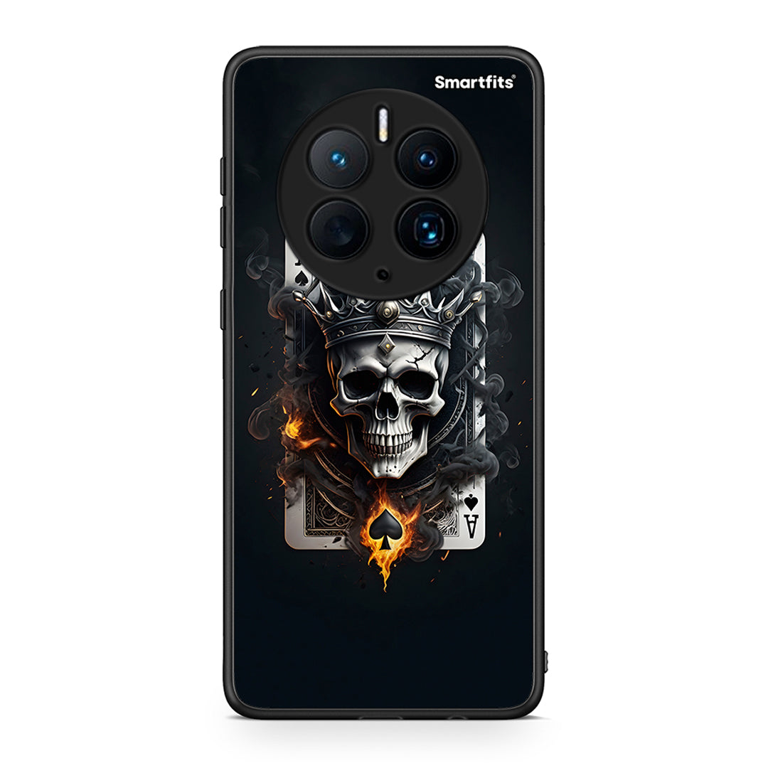 Θήκη Huawei Mate 50 Pro Skull King Ace από τη Smartfits με σχέδιο στο πίσω μέρος και μαύρο περίβλημα | Huawei Mate 50 Pro Skull King Ace Case with Colorful Back and Black Bezels