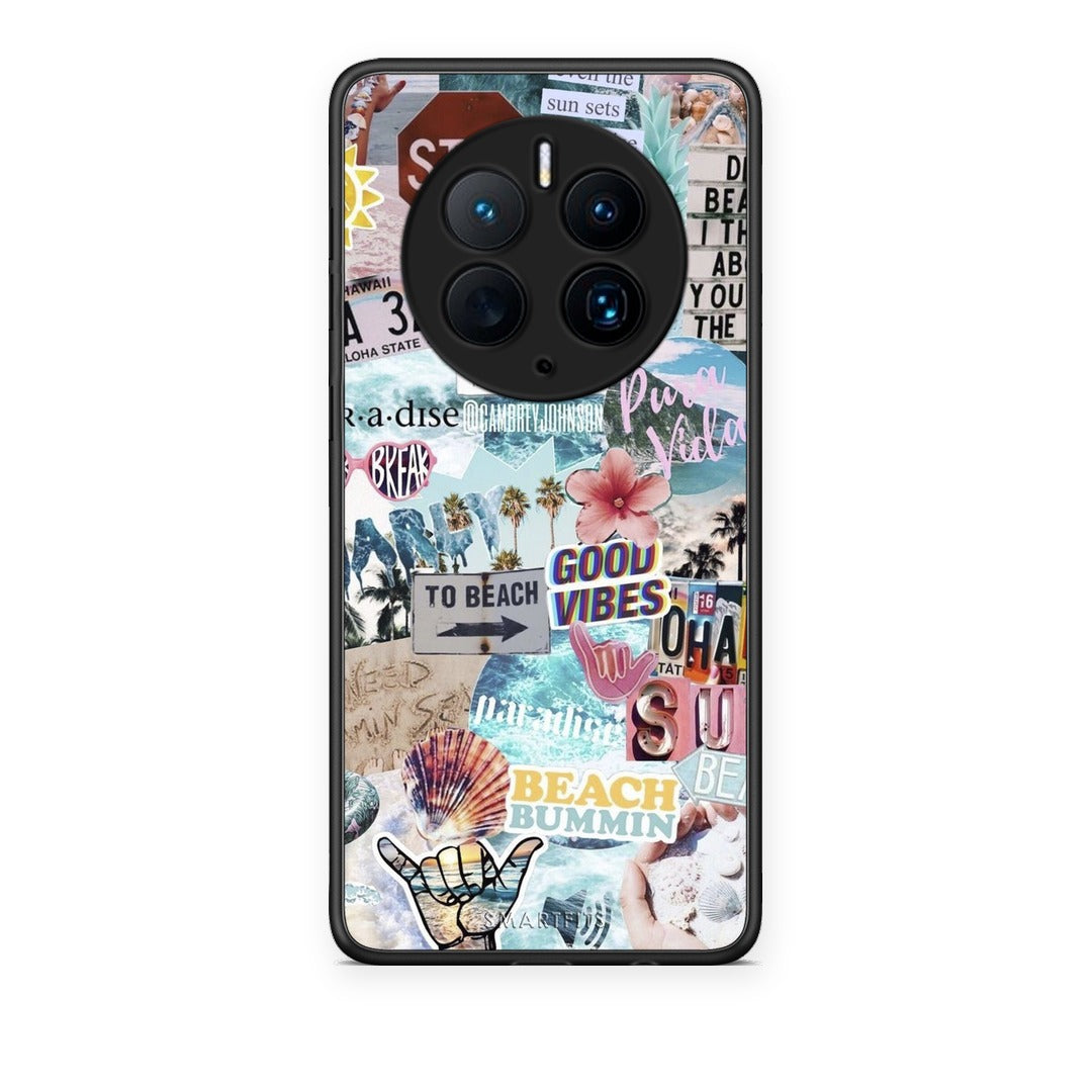 Θήκη Huawei Mate 50 Pro Summer Vibes από τη Smartfits με σχέδιο στο πίσω μέρος και μαύρο περίβλημα | Huawei Mate 50 Pro Summer Vibes case with colorful back and black bezels