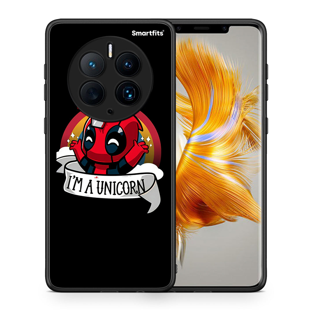 Θήκη Huawei Mate 50 Pro Unicorn Deadpool από τη Smartfits με σχέδιο στο πίσω μέρος και μαύρο περίβλημα | Huawei Mate 50 Pro Unicorn Deadpool Case with Colorful Back and Black Bezels