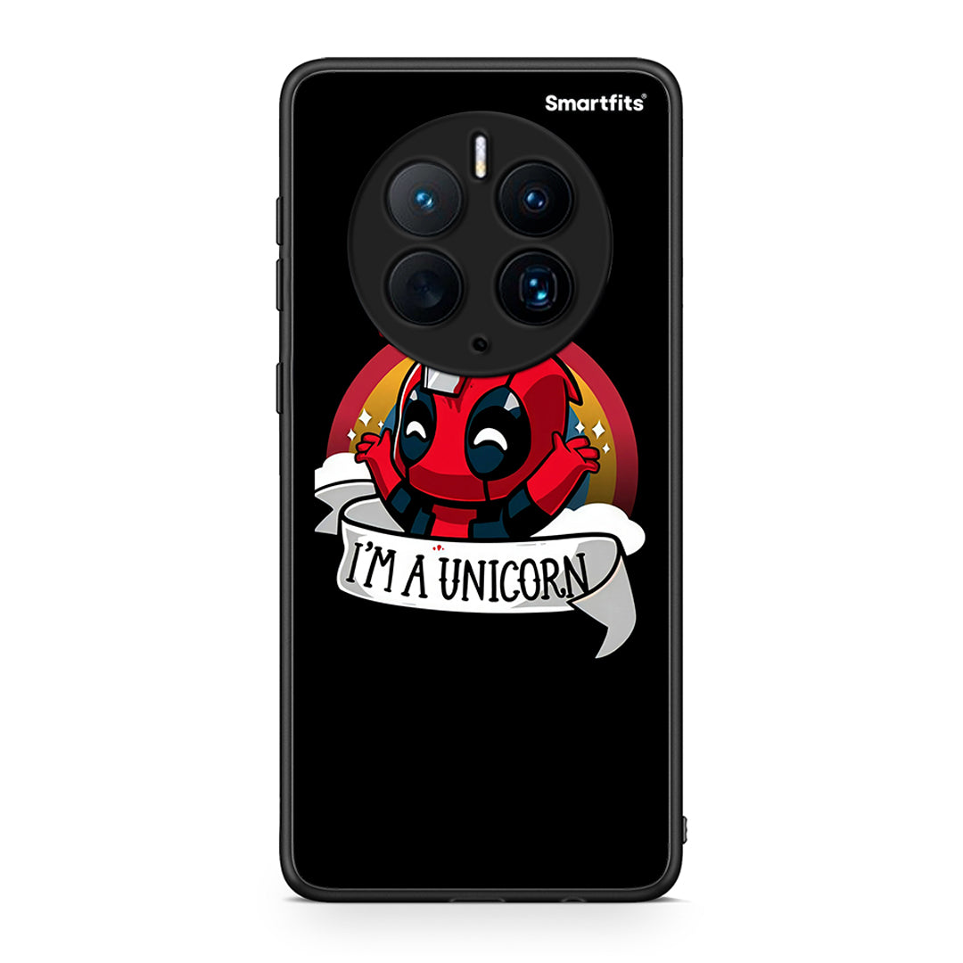 Θήκη Huawei Mate 50 Pro Unicorn Deadpool από τη Smartfits με σχέδιο στο πίσω μέρος και μαύρο περίβλημα | Huawei Mate 50 Pro Unicorn Deadpool Case with Colorful Back and Black Bezels