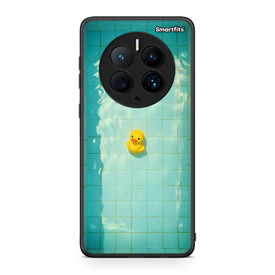 Θήκη Huawei Mate 50 Pro Yellow Duck από τη Smartfits με σχέδιο στο πίσω μέρος και μαύρο περίβλημα | Huawei Mate 50 Pro Yellow Duck Case with Colorful Back and Black Bezels