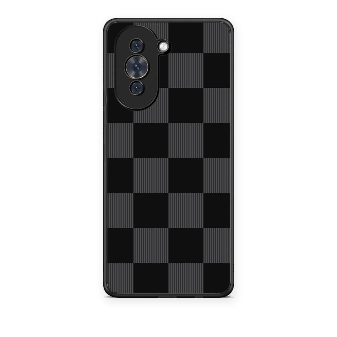 Θήκη Huawei Nova 10 Black and Charcoal Striped Checks από τη Smartfits με σχέδιο στο πίσω μέρος και μαύρο περίβλημα | Huawei Nova 10 Black and Charcoal Striped Checks case with colorful back and black bezels