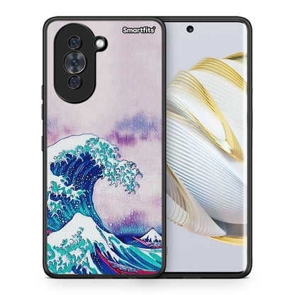Θήκη Huawei Nova 10 Blue Waves από τη Smartfits με σχέδιο στο πίσω μέρος και μαύρο περίβλημα | Huawei Nova 10 Blue Waves case with colorful back and black bezels