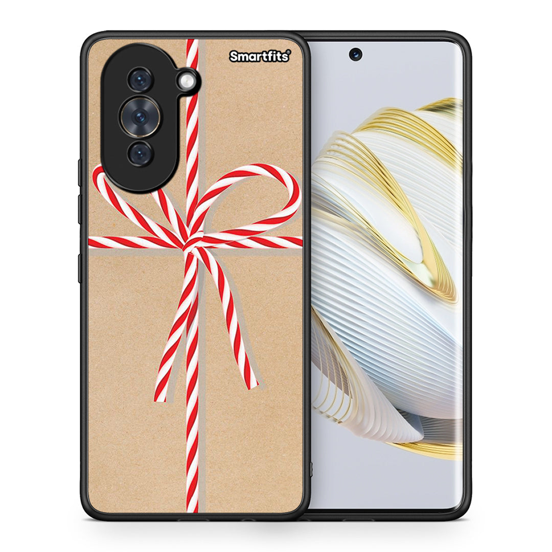 Θήκη Huawei Nova 10 Christmas Gift από τη Smartfits με σχέδιο στο πίσω μέρος και μαύρο περίβλημα | Huawei Nova 10 Christmas Gift case with colorful back and black bezels