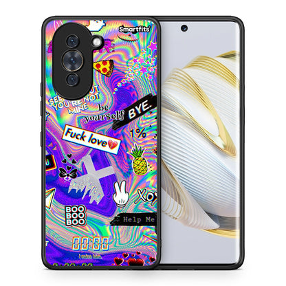 Θήκη Huawei Nova 10 Game Over από τη Smartfits με σχέδιο στο πίσω μέρος και μαύρο περίβλημα | Huawei Nova 10 Game Over case with colorful back and black bezels