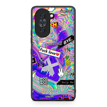 Huawei Nova 10 Game Over θήκη από τη Smartfits με σχέδιο στο πίσω μέρος και μαύρο περίβλημα | Smartphone case with colorful back and black bezels by Smartfits