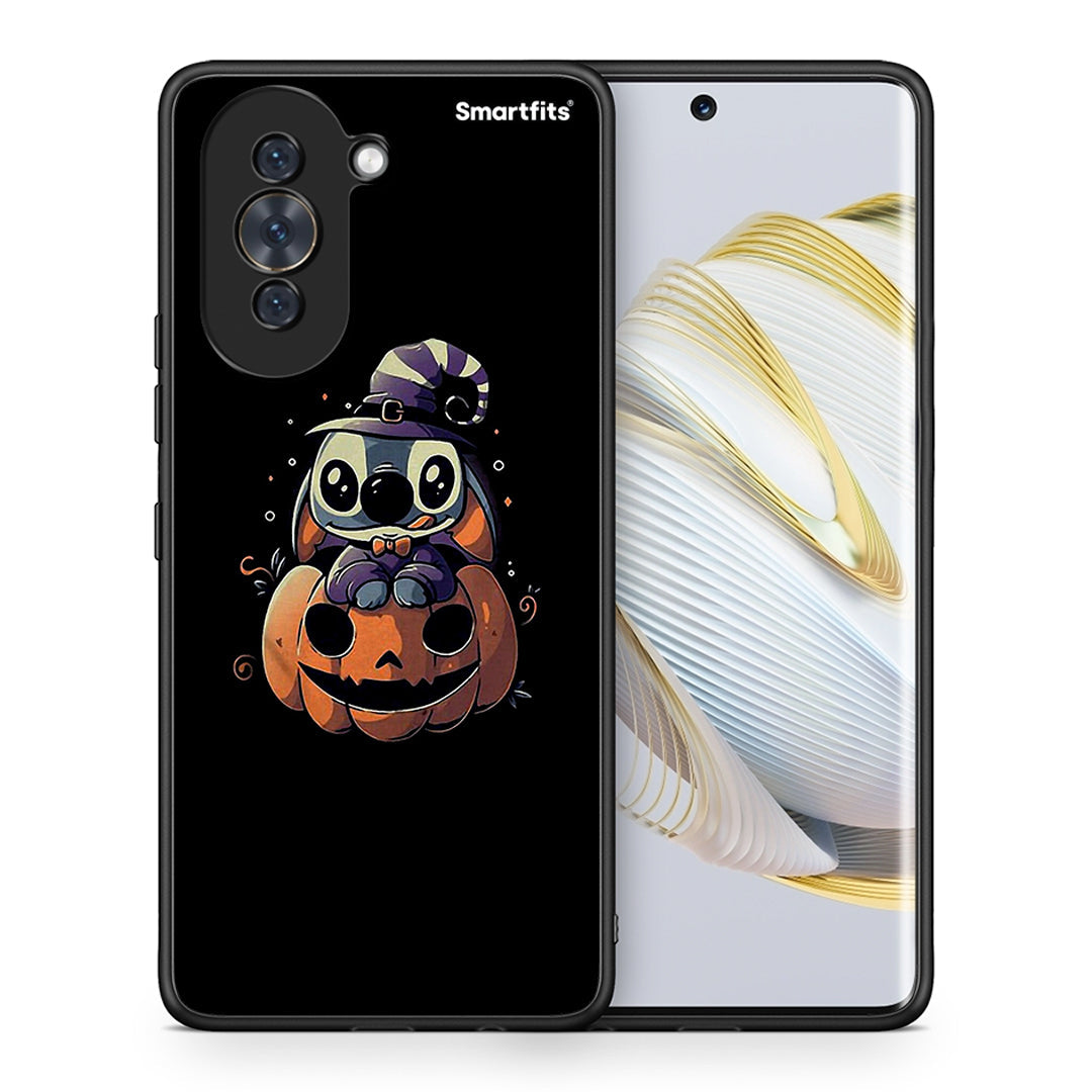 Θήκη Huawei Nova 10 Halloween Stitch από τη Smartfits με σχέδιο στο πίσω μέρος και μαύρο περίβλημα | Huawei Nova 10 Halloween Stitch case with colorful back and black bezels