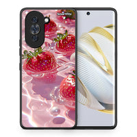 Thumbnail for Θήκη Huawei Nova 10 Juicy Strawberries από τη Smartfits με σχέδιο στο πίσω μέρος και μαύρο περίβλημα | Huawei Nova 10 Juicy Strawberries case with colorful back and black bezels