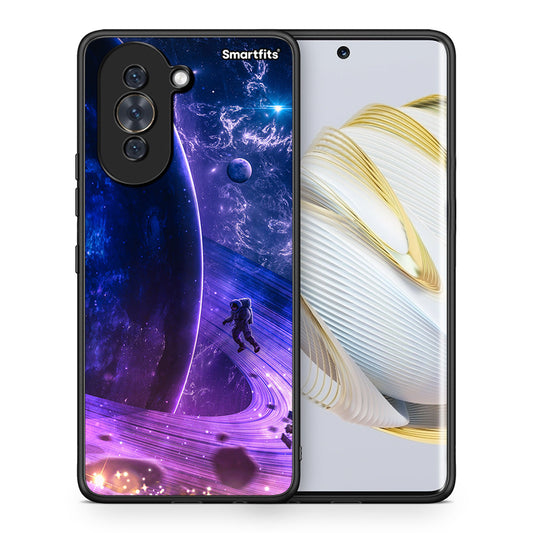 Θήκη Huawei Nova 10 Lost Astronaut από τη Smartfits με σχέδιο στο πίσω μέρος και μαύρο περίβλημα | Huawei Nova 10 Lost Astronaut case with colorful back and black bezels