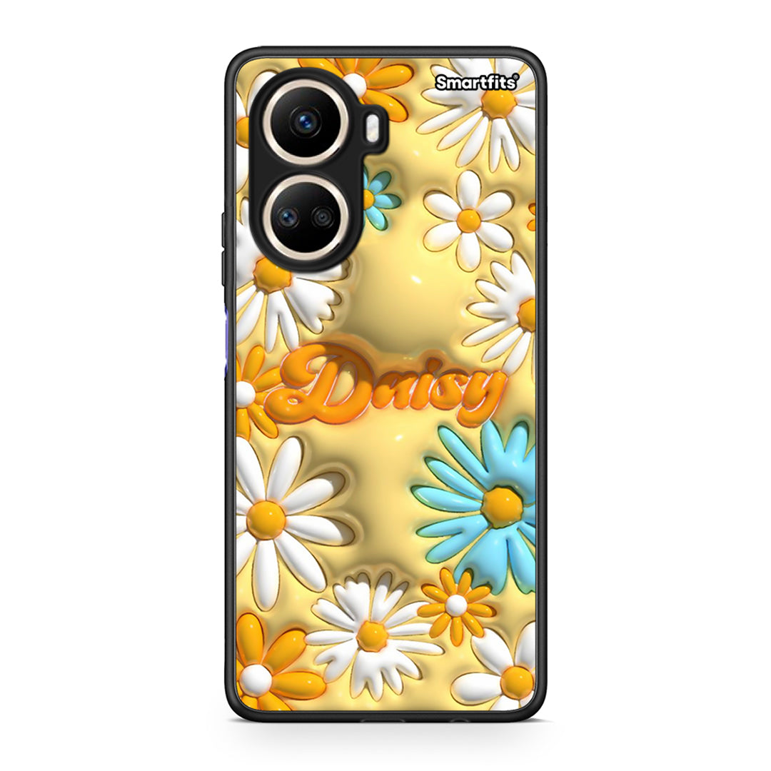 Θήκη Huawei Nova 10 SE Bubble Daisies από τη Smartfits με σχέδιο στο πίσω μέρος και μαύρο περίβλημα | Huawei Nova 10 SE Bubble Daisies Case with Colorful Back and Black Bezels