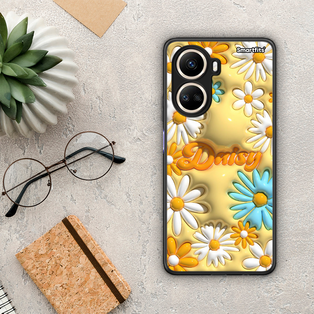 Θήκη Huawei Nova 10 SE Bubble Daisies από τη Smartfits με σχέδιο στο πίσω μέρος και μαύρο περίβλημα | Huawei Nova 10 SE Bubble Daisies Case with Colorful Back and Black Bezels