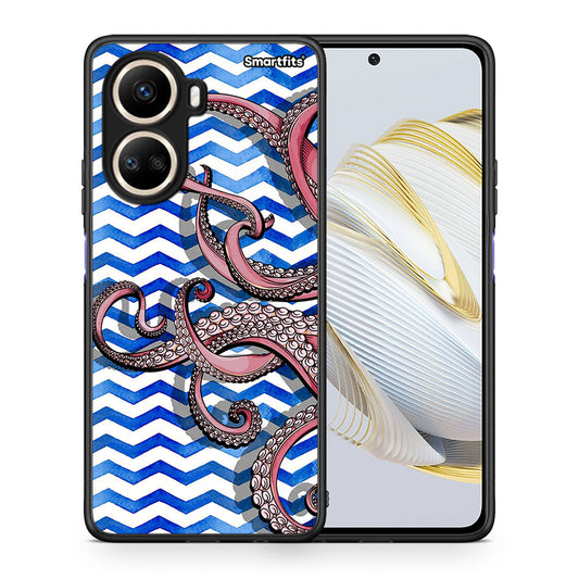 Θήκη Huawei Nova 10 SE Chevron Devilfish από τη Smartfits με σχέδιο στο πίσω μέρος και μαύρο περίβλημα | Huawei Nova 10 SE Chevron Devilfish Case with Colorful Back and Black Bezels