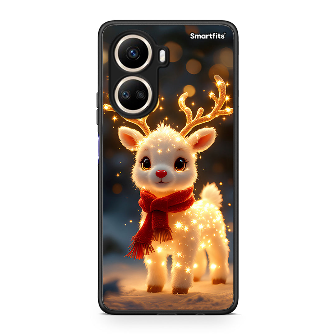 Θήκη Huawei Nova 10 SE Christmas Cutie από τη Smartfits με σχέδιο στο πίσω μέρος και μαύρο περίβλημα | Huawei Nova 10 SE Christmas Cutie Case with Colorful Back and Black Bezels