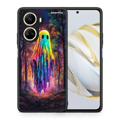 Θήκη Huawei Nova 10 SE Halloween Ghost από τη Smartfits με σχέδιο στο πίσω μέρος και μαύρο περίβλημα | Huawei Nova 10 SE Halloween Ghost Case with Colorful Back and Black Bezels