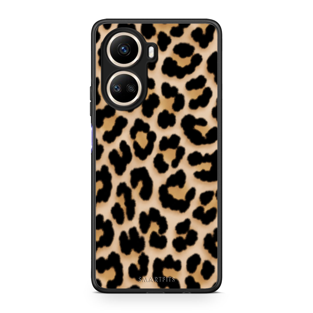 Θήκη Huawei Nova 10 SE Leopard Print Tan Small από τη Smartfits με σχέδιο στο πίσω μέρος και μαύρο περίβλημα | Huawei Nova 10 SE Leopard Print Tan Small case with colorful back and black bezels