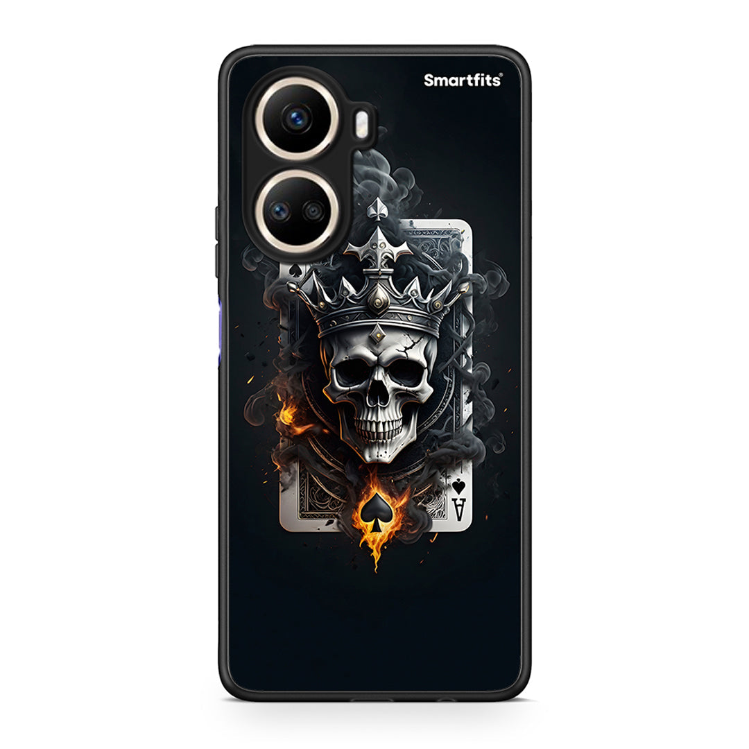 Θήκη Huawei Nova 10 SE Skull King Ace από τη Smartfits με σχέδιο στο πίσω μέρος και μαύρο περίβλημα | Huawei Nova 10 SE Skull King Ace Case with Colorful Back and Black Bezels