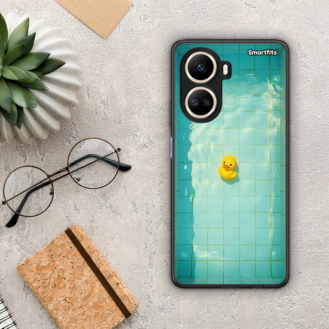 Θήκη Huawei Nova 10 SE Yellow Duck από τη Smartfits με σχέδιο στο πίσω μέρος και μαύρο περίβλημα | Huawei Nova 10 SE Yellow Duck Case with Colorful Back and Black Bezels