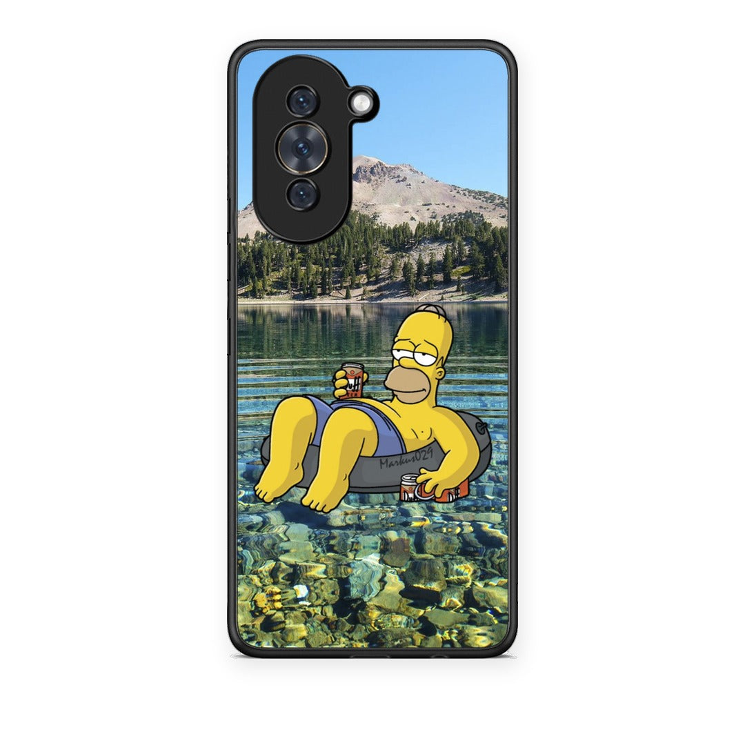 Θήκη Huawei Nova 10 Summer Happiness από τη Smartfits με σχέδιο στο πίσω μέρος και μαύρο περίβλημα | Huawei Nova 10 Summer Happiness case with colorful back and black bezels