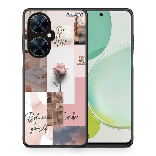 Θήκη Huawei Nova 11i Aesthetic Collage από τη Smartfits με σχέδιο στο πίσω μέρος και μαύρο περίβλημα | Huawei Nova 11i Aesthetic Collage case with colorful back and black bezels