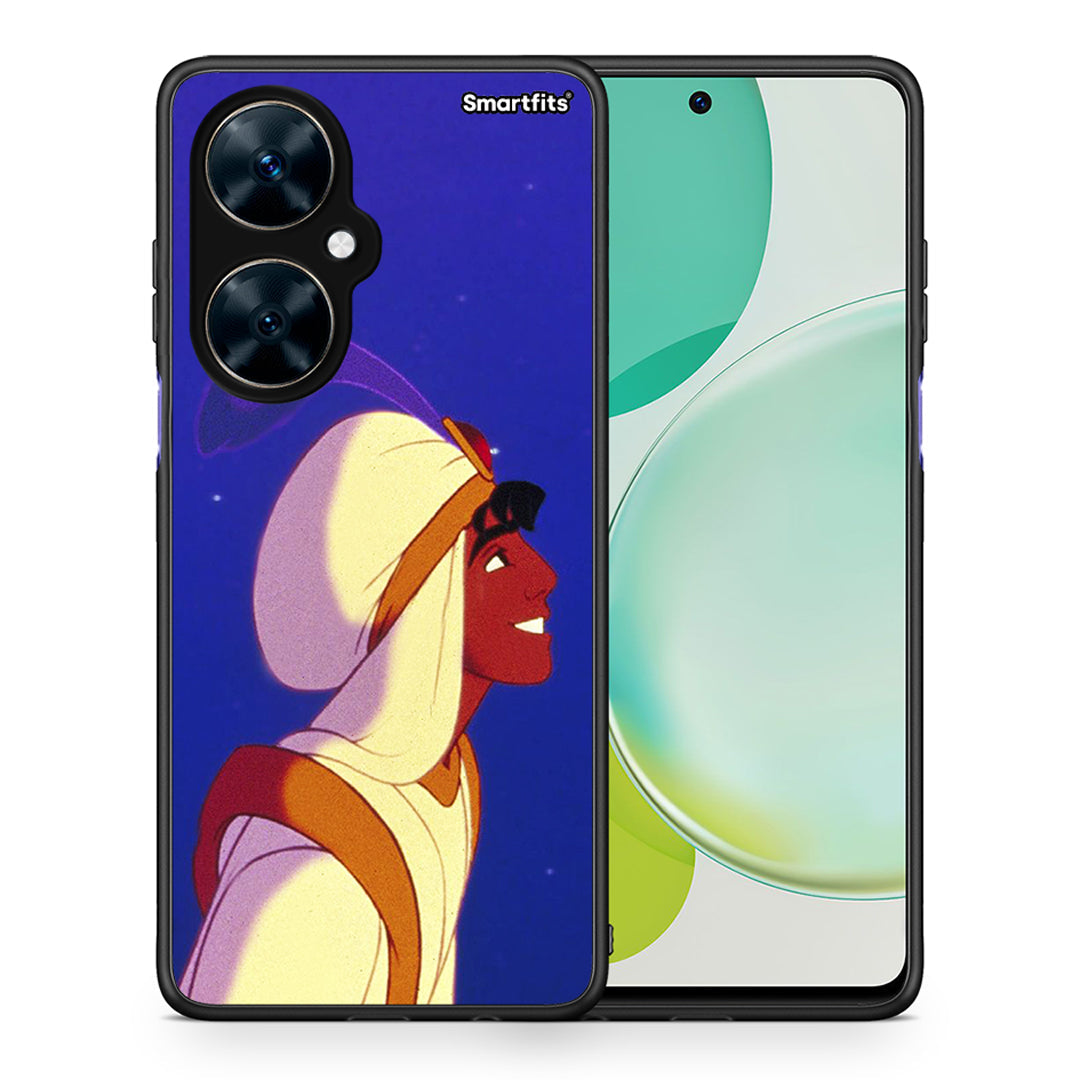 Θήκη Huawei Nova 11i Alladin And Jasmine Love 1 από τη Smartfits με σχέδιο στο πίσω μέρος και μαύρο περίβλημα | Huawei Nova 11i Alladin And Jasmine Love 1 case with colorful back and black bezels