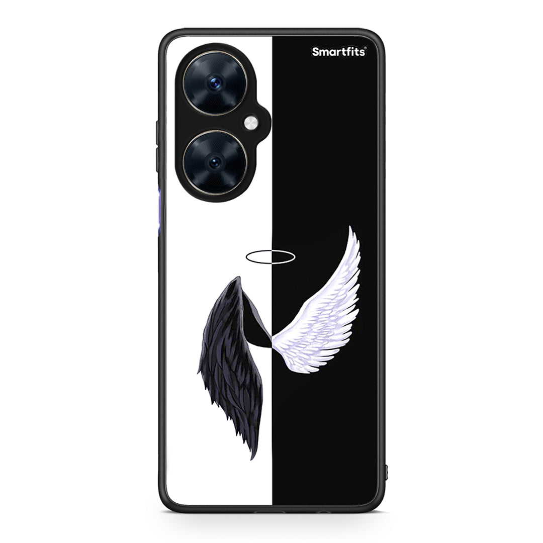Huawei Nova 11i Angels Demons θήκη από τη Smartfits με σχέδιο στο πίσω μέρος και μαύρο περίβλημα | Smartphone case with colorful back and black bezels by Smartfits