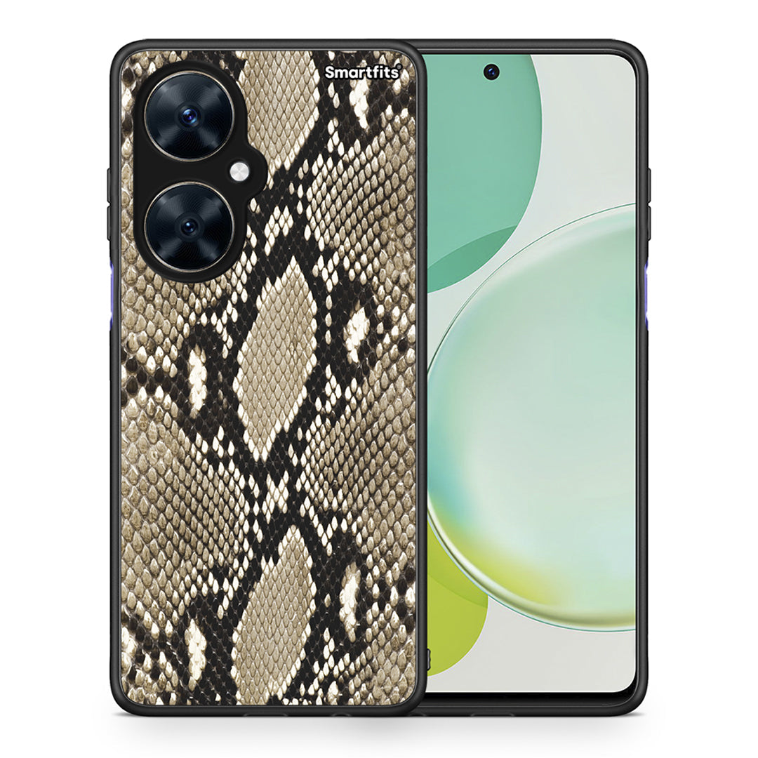 Θήκη Huawei Nova 11i Fashion Snake Animal από τη Smartfits με σχέδιο στο πίσω μέρος και μαύρο περίβλημα | Huawei Nova 11i Fashion Snake Animal case with colorful back and black bezels