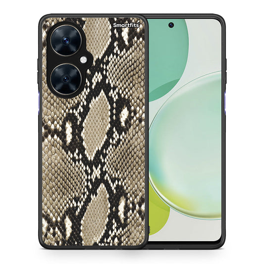 Θήκη Huawei Nova 11i Fashion Snake Animal από τη Smartfits με σχέδιο στο πίσω μέρος και μαύρο περίβλημα | Huawei Nova 11i Fashion Snake Animal case with colorful back and black bezels