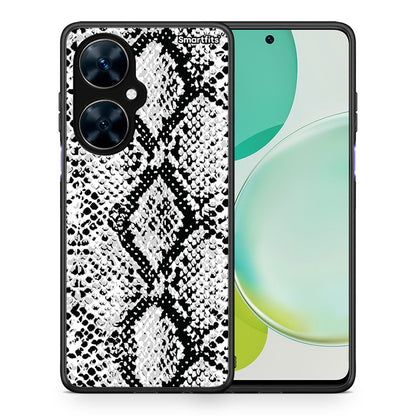Θήκη Huawei Nova 11i White Snake Animal από τη Smartfits με σχέδιο στο πίσω μέρος και μαύρο περίβλημα | Huawei Nova 11i White Snake Animal case with colorful back and black bezels