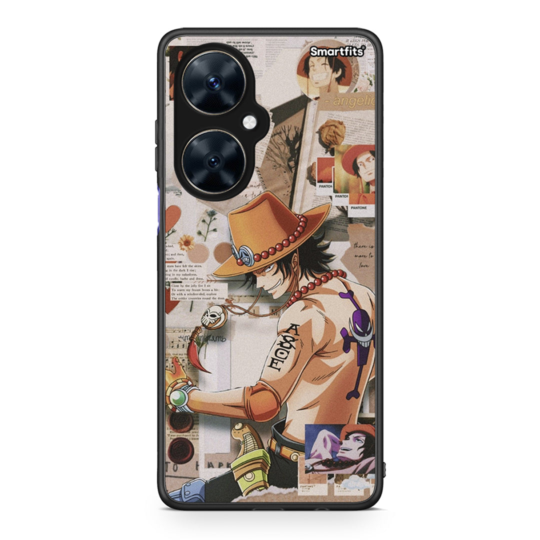 Huawei Nova 11i Anime Collage θήκη από τη Smartfits με σχέδιο στο πίσω μέρος και μαύρο περίβλημα | Smartphone case with colorful back and black bezels by Smartfits